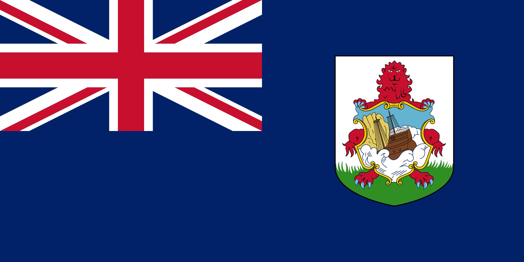 Drapeau des Bermudes Government Ensign grand format paysage pour mât