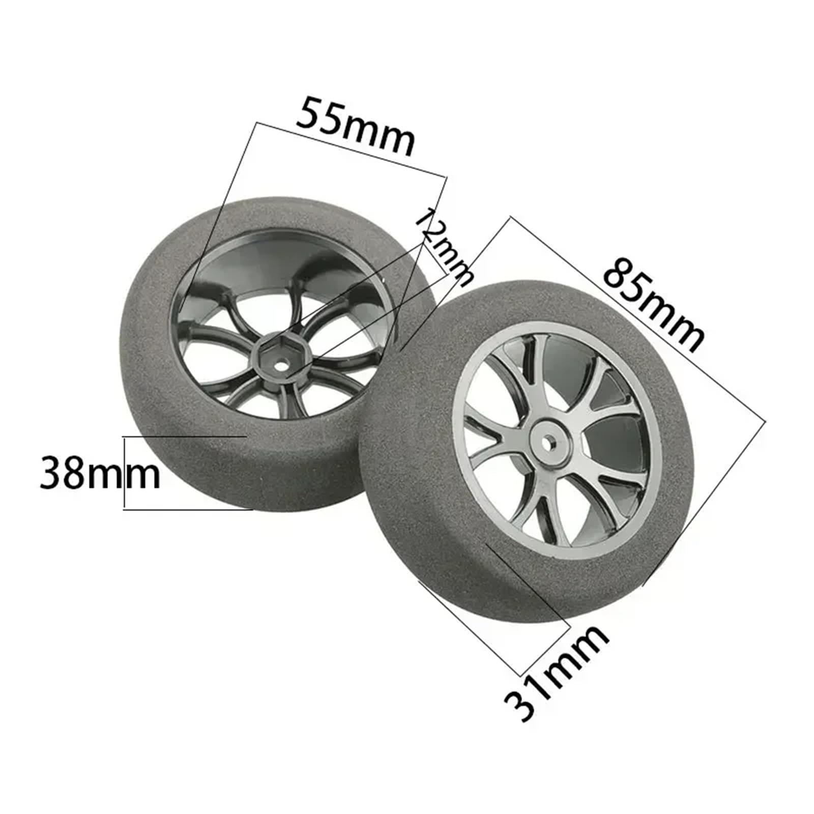 para Wltoys 144001 124017 124016 144010 Neumáticos 85mm Esponja Mejora Accesorios Piezas RC Coche Carretera Reemplazo Espuma Modificado Juego NeumáTicos Ruedas RC