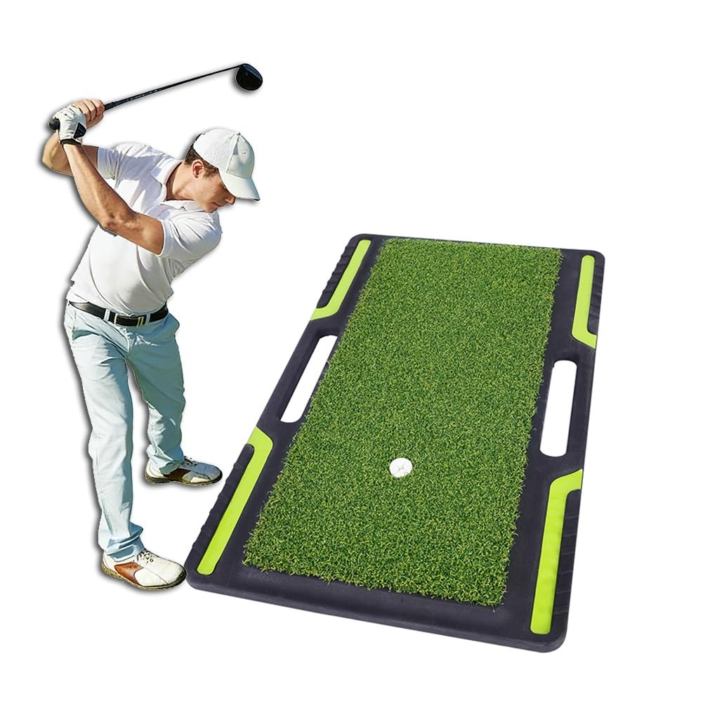 Tapete de práctica verde para golf con base de goma y césped artificial para uso en interiores y exteriores