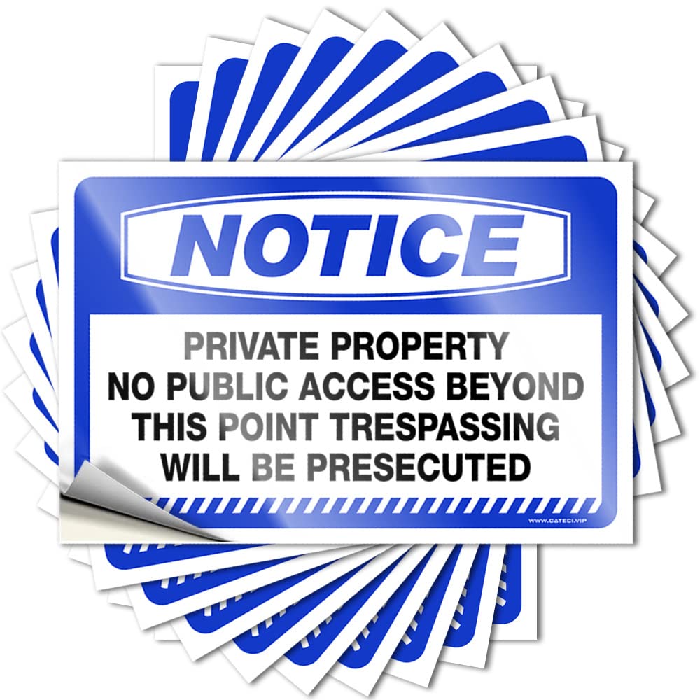 Signs for Funny Hard Hat Adult Reading Decor Uv Resistant Notice Private Property No Public Access Beyond | Holographic Vinyl Wine Home Bar(6X9CM-10Pcs)