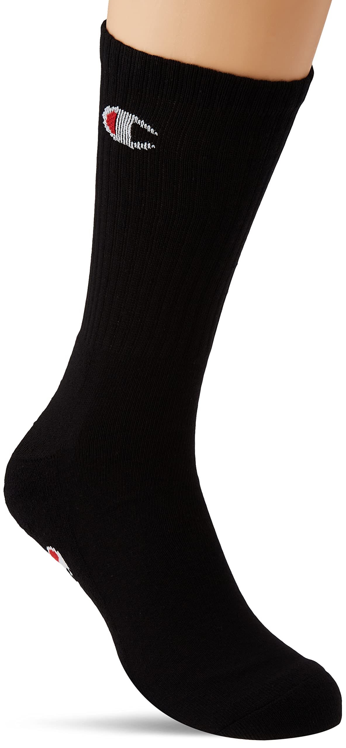 Champion Stopki unisex (3 sztuki), Jasnoszary melanż, biały, czarny, 39-42 EU
