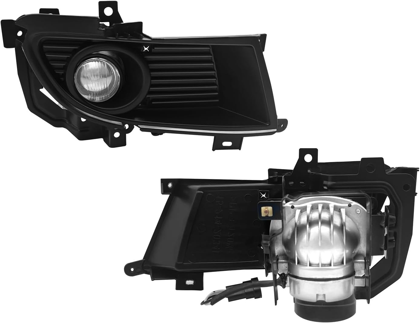 Fog Lights Compatible with 2004 2005 2006 Mitsubishi Lancer 1 Pair Front Bumper Driving Fog Lamps with Wiring Harness& Switch- Clear Lens