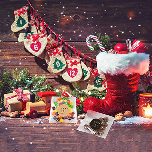 400Pcs White Polka Dot Treat Bags Self Adhesive Candy Cookie Bags, 200 Clear Cellophane Bags + 200 Thank You Sticker For Bakery Biscuit Snacks Dessert,3.94X3.94Inches #TOP4