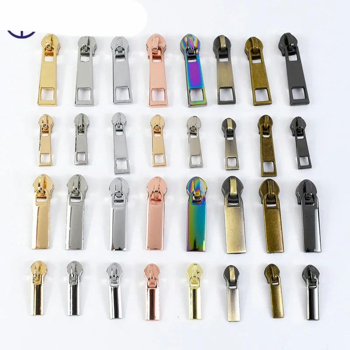 Kit de reparación de cremalleras, 30/50 piezas de deslizadores de cremallera 3# 5# for cremalleras de nailon, ropa, chaqueta, tirador de cremallera, kit de reparación de cabezales de cremalleras de mo