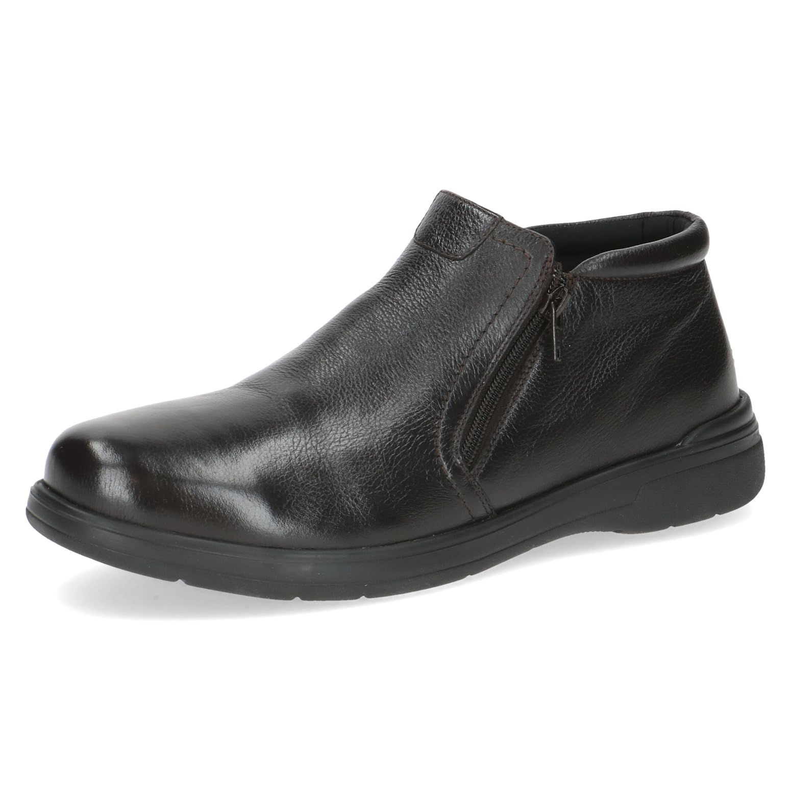 CAPRICE men's leather ankle boots with zipper, Brown (Dk Brown Nappa), 10,5 UK