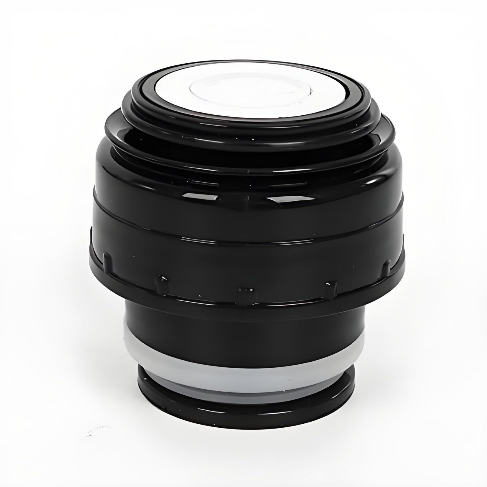 1 tappo per borraccia in acciaio inox da 5,2 cm, coperchio isolante universale per thermos e bottiglie sportive, nero (isolamento sottovuoto, lavabile in lavastoviglie)
