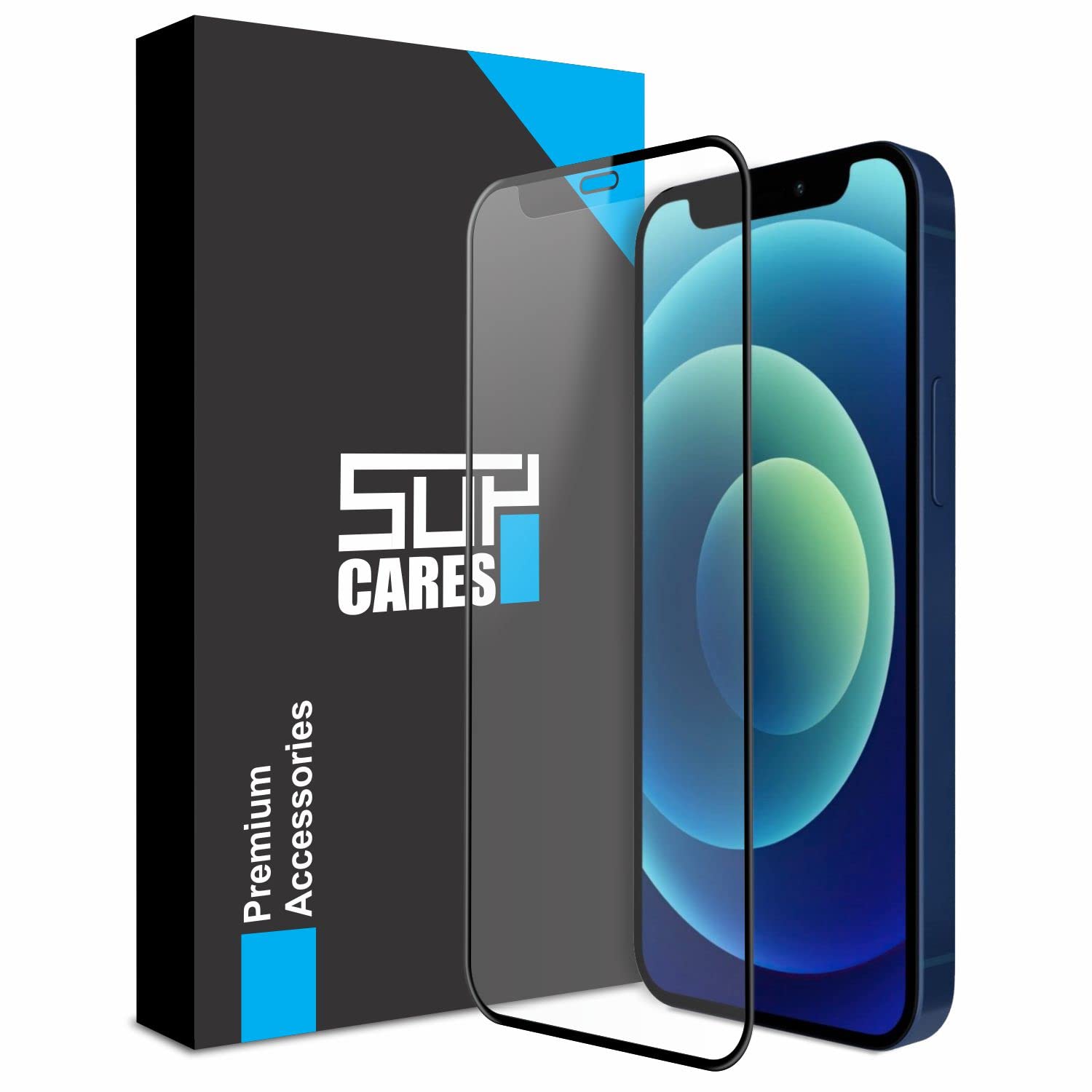 SupCares Edge To Edge Anti Glare Matte Tempered Glass For iPhone 12 and iPhone 12 Pro (6.1 Inch) With Easy Self Installation Kit| Black (B0BBQKVM6Z) Amazon Price History, Amazon Price Tracker
