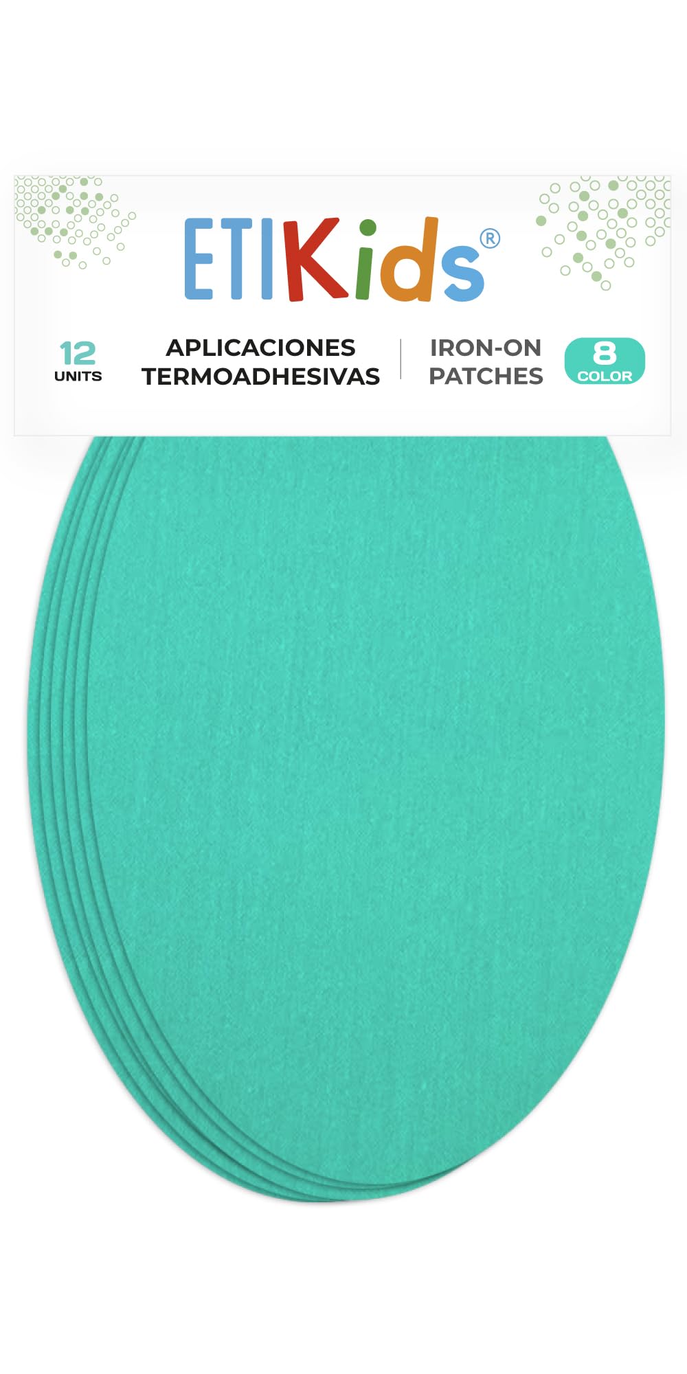 12 Light Green Iron-On Fabric Repair Patches โ Knee & Elbow Patches for Clothes, Trousers, Jackets, Sweaters & Shirts, 16 x 10 cm