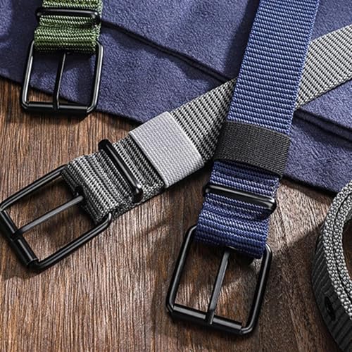 Casual Belt for Men, Mens Gift Stretch Buckle Braided Work Belts Elastic for Golf Jeans Pants4