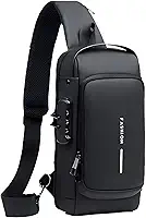 Mochila Premium Antifurto Com Senha, Entrada USB E Fone, Resistente À Água, Bolsa Executiva Masculina, Marca VARENZIA