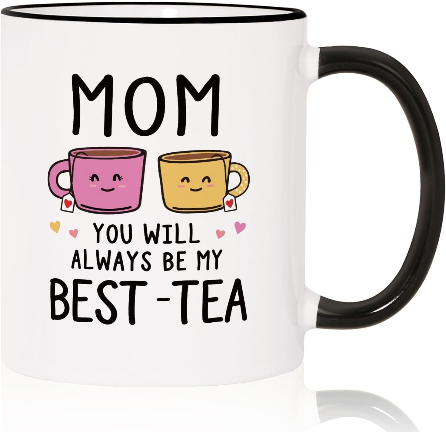 Aurahouse Valentines Day Gifts for Mom, Best-Tea Mom Mug, Mom Birthday Gifts from Daughter Son, Mother Gifts, Christmas Mothers day Birthday Gifts for Moms, 11oz