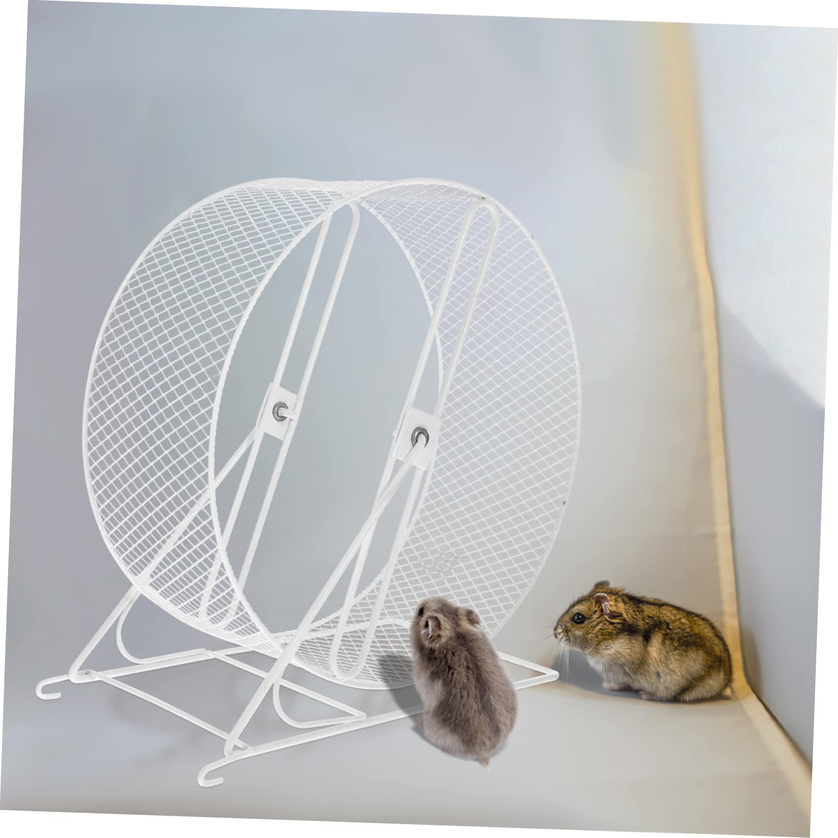Toddmomy Rueda de Ejercicio para Hámster Silenciosa y Resistente de Hierro con Soporte Estable para Mascotas Pequeñas como Ardillas, Erizos y Hámsters, Adecuado para Mantener Su Actividad