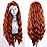 ELESTY Copper Red Synthetic Lace Front Wigs Loose Wavy Long Heat Resistant Fiber Hair Glueless Lace Wigs Side Part Natural Looking Daily Party Wigs for Women