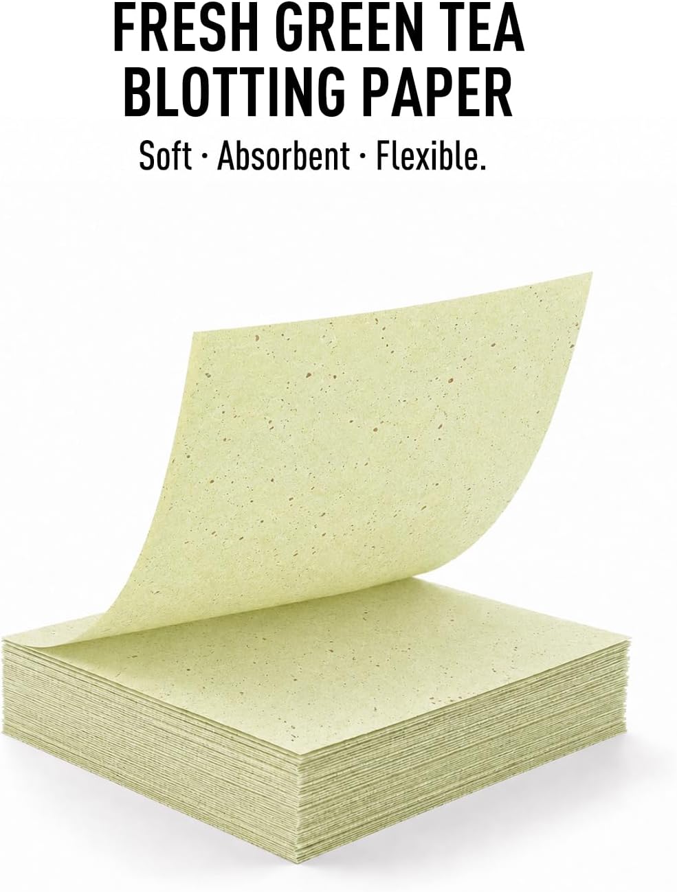 Premium Face Oil Blotting Sheets, 2pack for Facial Care or Makeup, GreenTea image 2