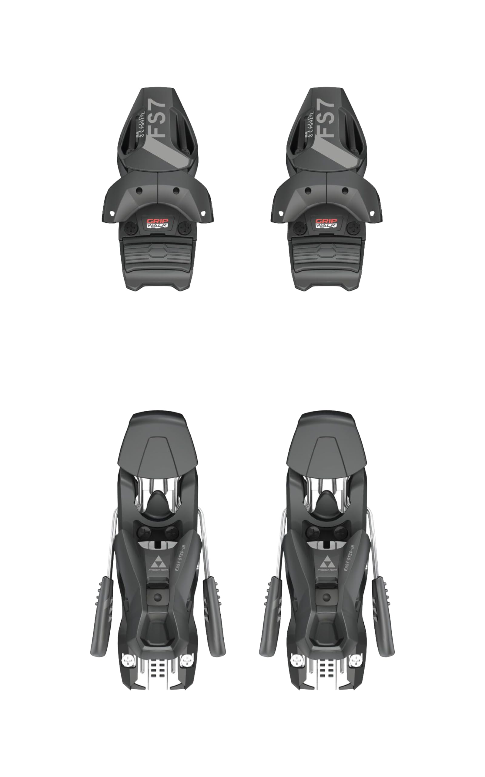 Fischer FS7 GW CA Skibindung Junior, Brake 90, Z-DIN 2-7.5, Schwarz