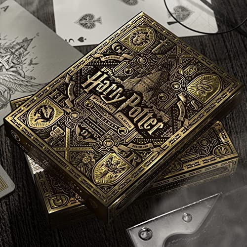 Image of MilesMagic Harry Potter Playing Card Game Limited Edition Premium Series Poker Collectible Deck By Theory11 (Yellow-Hufflepuff) For Teen|Pack of 1