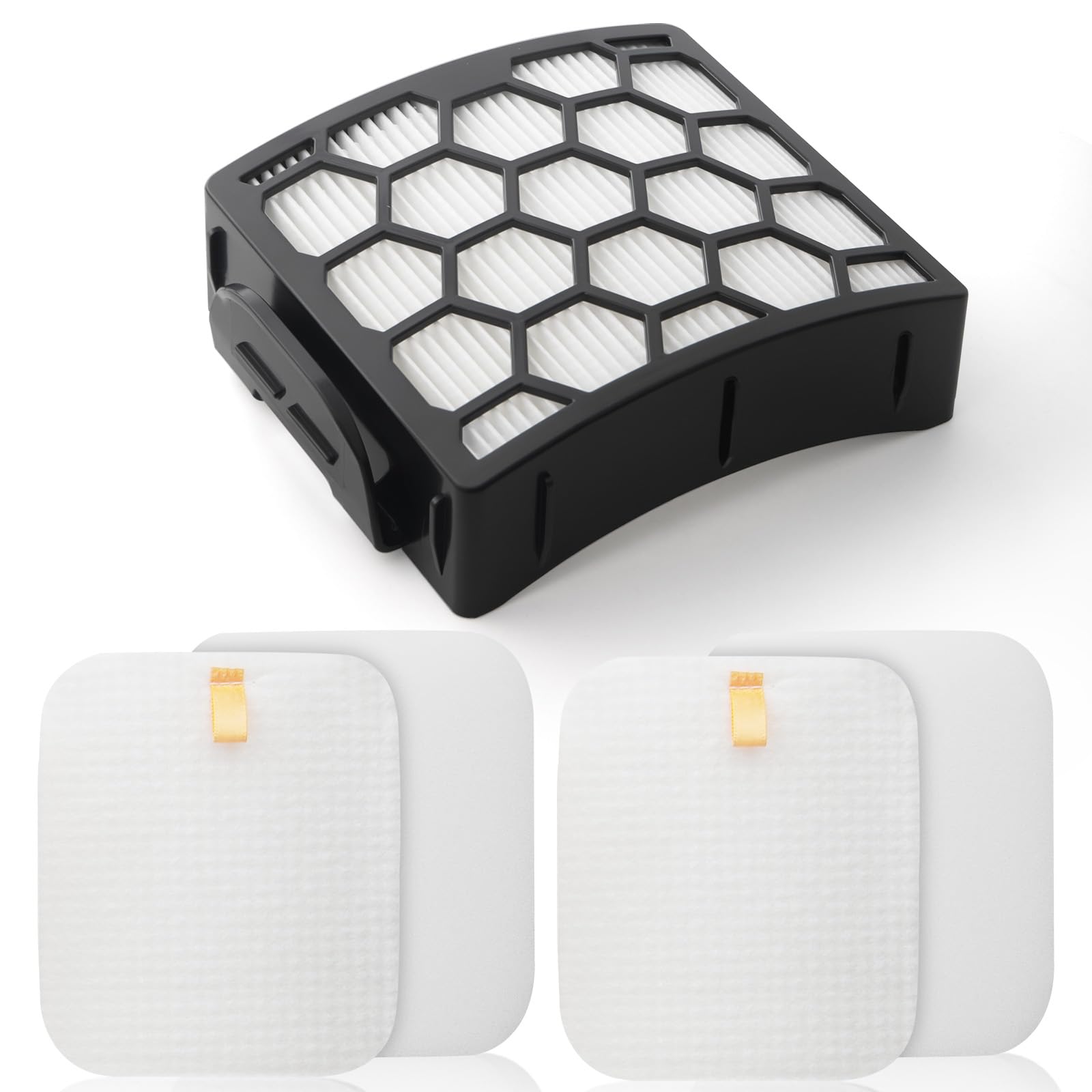 Hoover Filters Compatible with Shark NV602UK, Filter Replacement for Shark NV602UK NV602UKT NV702UK NV702UKT NV612UK NV612UKT NZ690UK NZ690UKT NZ710UK NZ710UKT, 1 HEPA Filter and 2 Foam & Foam Filters