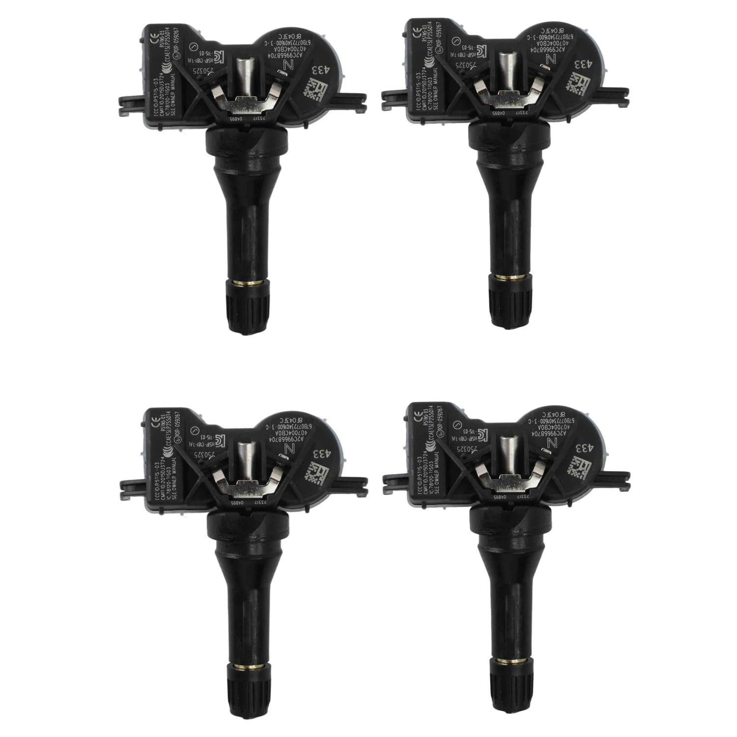 YAOPEI 4PCS Capteur de Pression des Pneus pour Megane 4 Scénic 4 Espace 5 Koleos 2 Qashqai X-Trail Micra Juke 407004CB0A 407004CB0B