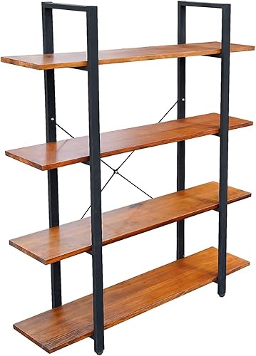 Miniatura 22 de CONSDAN Estantería de 2 niveles, mesa de sofá de madera maciza de álamo cultivada en Estados Unidos, estante de exhibición, estantería industrial,