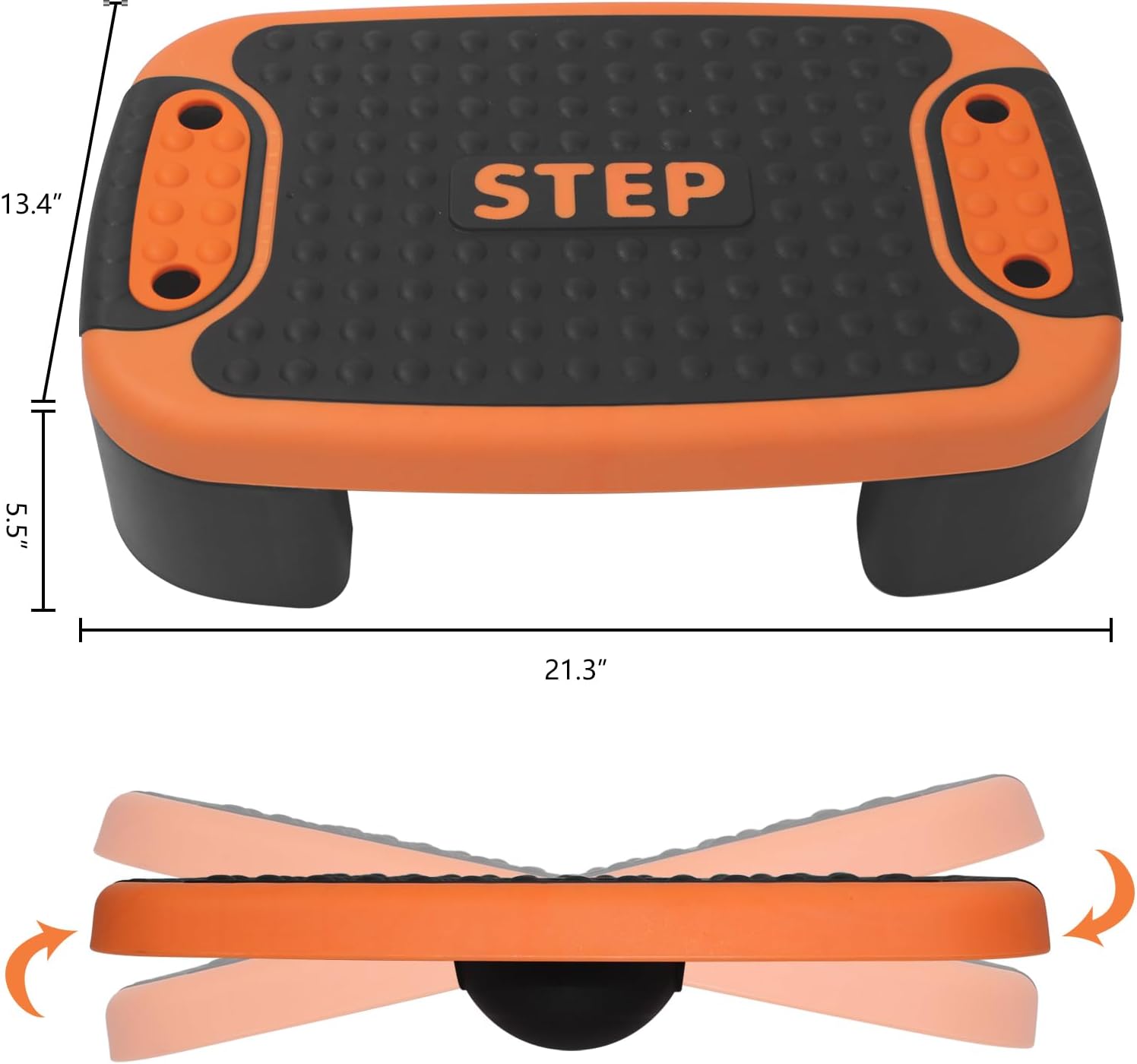 DIKEP 4-in-1 Step Up Platform, Adjustable Aerobic Balance Board, Steppers for Exerciser, Non Slip Multifunctional Stepper Platform Home Gym Workout Equipment