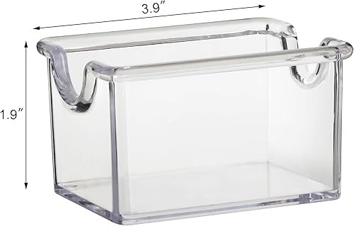 Miniatura 9 de New Star Foodservice 22643 - Soporte de plástico para paquetes de azúcar, marrón, juego de 24