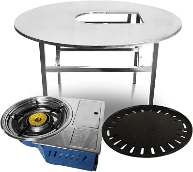 37.5" X 27" Korean BBQ Grill Foldable Outdoor Small Table Gas set