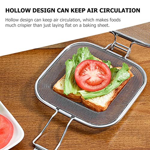 Packove Sandwich Cage Toaster Sandwich Clip Sandwich Racks Breakfast Sandwich Maker Grill Press Grilled Cheese Maker Panini Press Stainless Steel Toaster Accessory Kitchen Utensils #TOP2