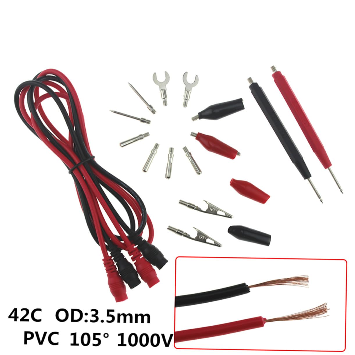 POPETPOP Digital Multimeter Backlit Portable Electronic Measuring Instrument with Ac Dc Voltage Ammeter Ohm Functions Rubber Shrouded Grip and Crocodile Clip Test Leads for Electrical