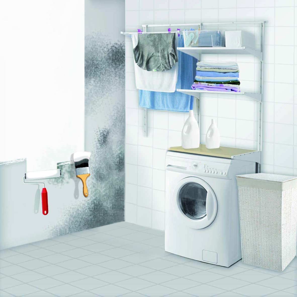Fischer - Pintura blanca antihumedad y antimoho para interior 4L