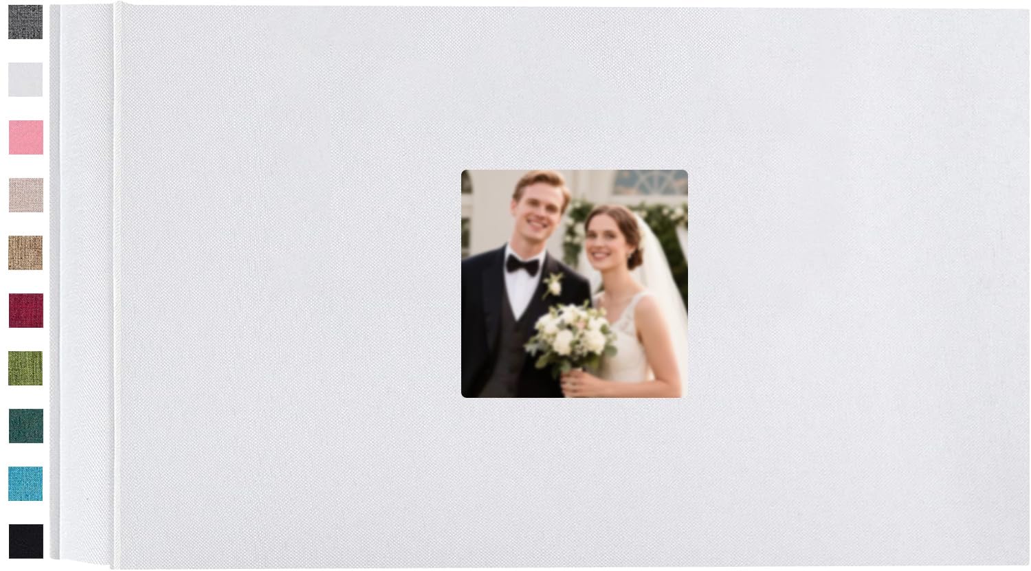 Ponping Small Photo Album 6x4 100 Photos Linen Cover Picture Photo Book for Family Wedding Anniversary Baby Vacation