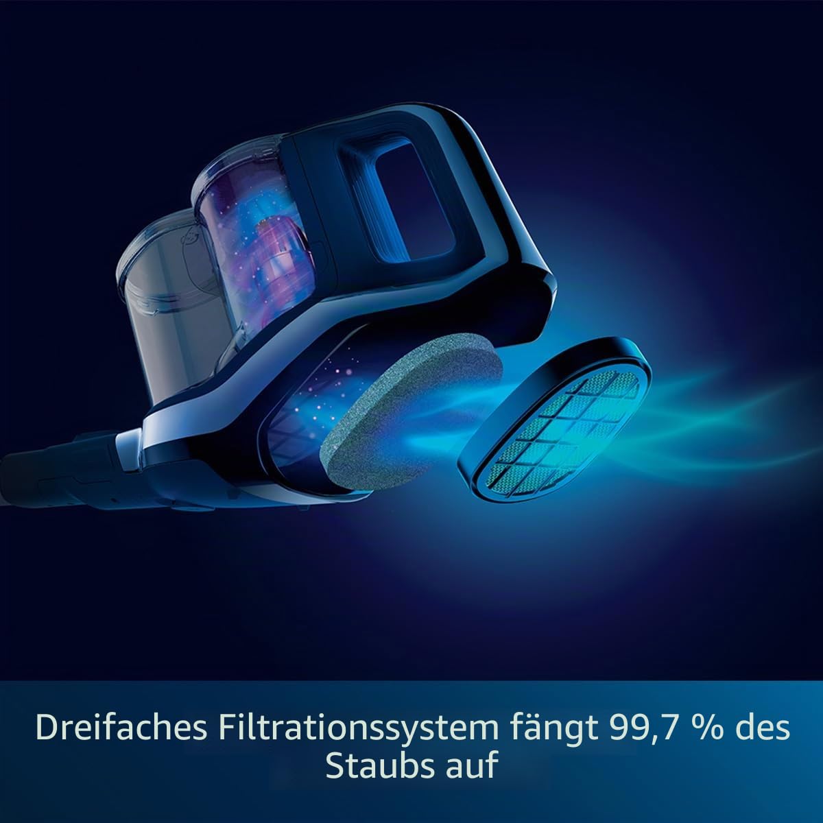 Philips XC7043, Vertikalstaubsauger, schwarzes, 50h x 40L x 35w (Centimeters)