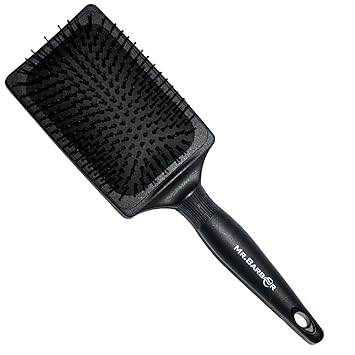 Mr. Barber Hair Styling Paddle Detangle Brush Nylon Bristles for Women Men Kids Stimulate Scalp Help Growth Add Shine and Lustre