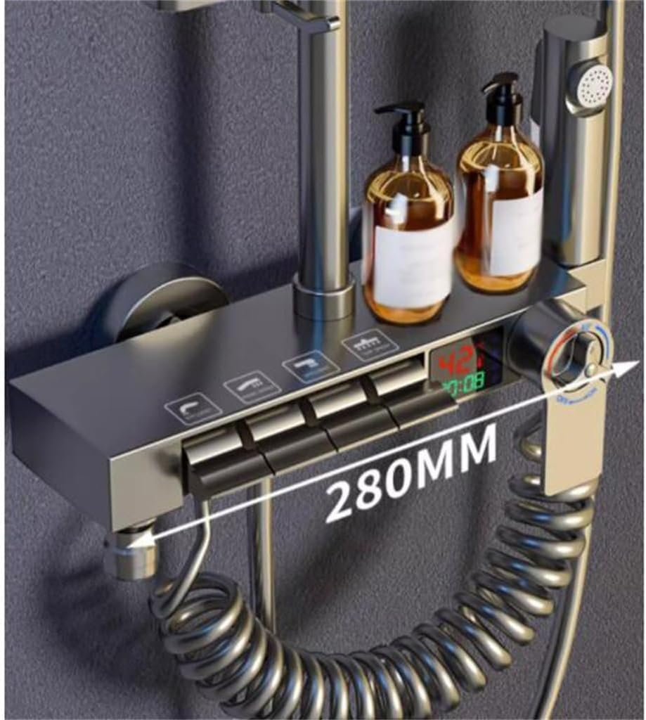 Shower set, bathroom, home piano button, shower, flower drying, pressurized nozzle image 3