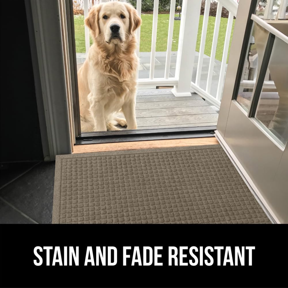 GORILLA GRIP Front Door Mat, 72x24, Indoor Outdoor Ultra Absorbent HydroAbsorb Doormat, Absorbs Up to 2.75 Cups of Water, Stain and Fade Resistant, Rubber Backing Doormats, Captures Dirt, Beige - Image 9