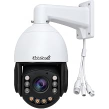 JideTech 8MP 4K Outdoor PoE PTZ Camera, 20X Optical, 200X Hybrid Zoom