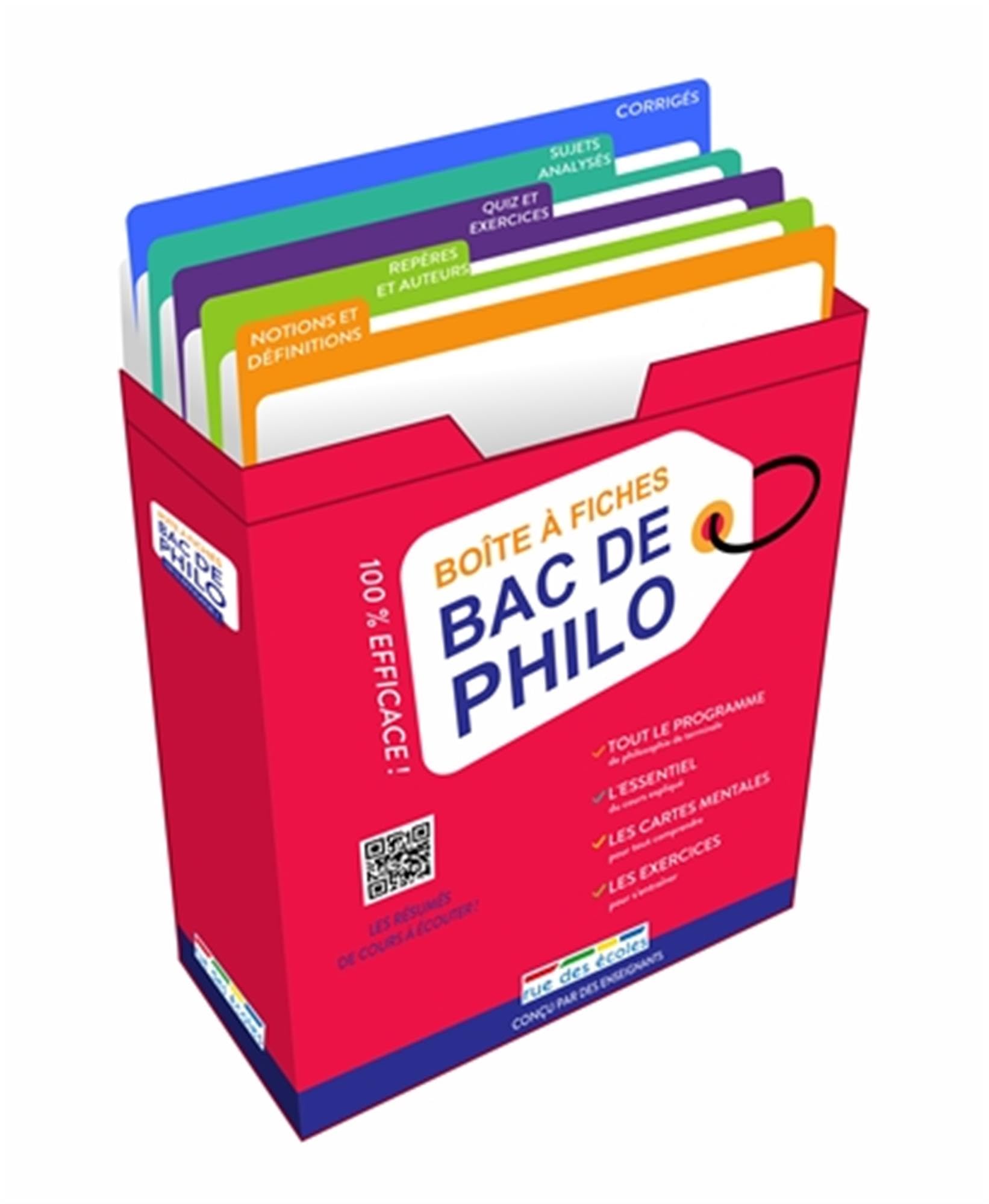 Boîte à fiches - Bac de philo: 80 fiches pour réussir à l'épreuve !