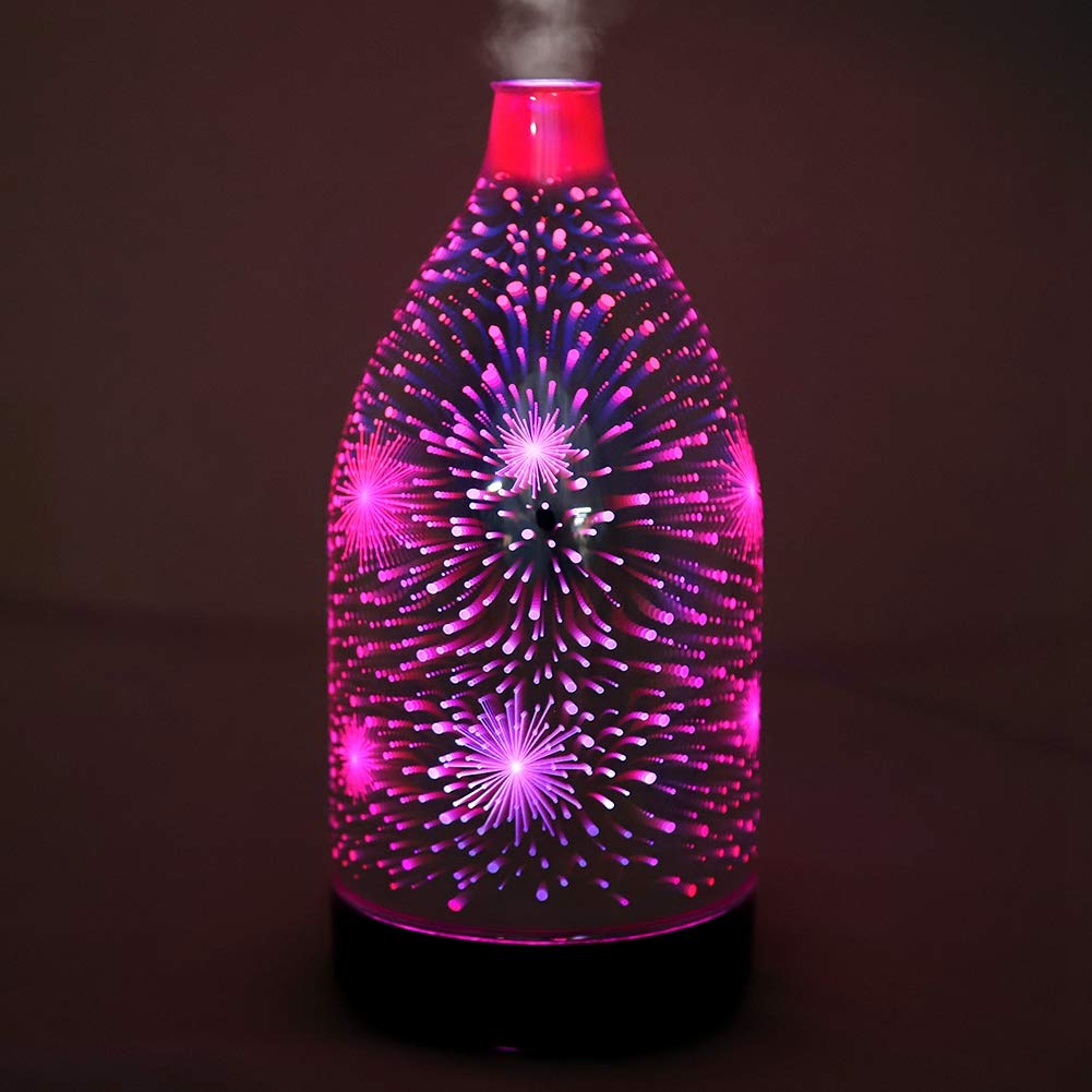 Diffusore e umidificatore di oli essenziali per aromaterapia ad ultrasuoni da 100 ml con luce notturna a LED per camera da letto e casa