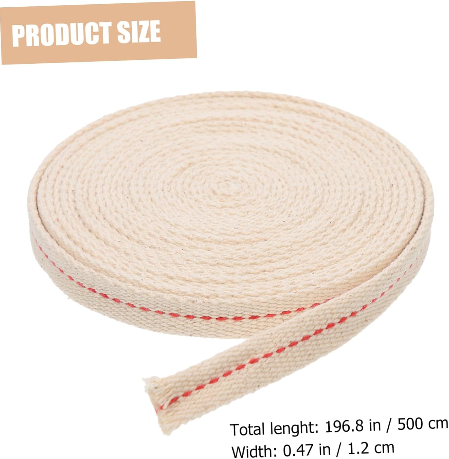 GARVALON Portable Cotton Wick for Oil Lamps Replaceable Household Lamp Wick for Kerosene Lanterns Cuttable Accessory for Indoor Outdoor Use