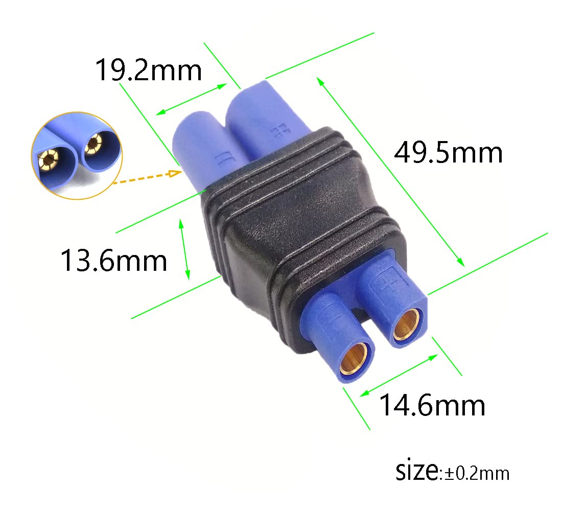 Boladge 4 Pièces Adaptateur RC EC3 Femelle Vers EC5 Mâle - Connecteur Batterie Lipo RC Sans Fil