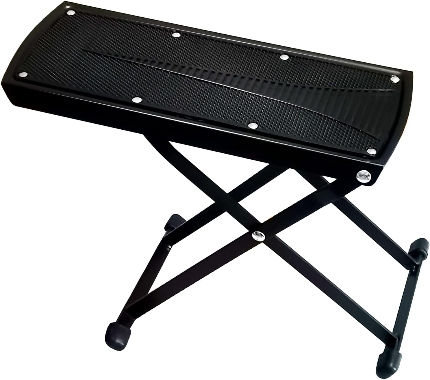 Guitar Foot Rest Stool Height Adjustable Footstool Excellent Stability with Rubber End Caps and Non-Slip Rubber Pad for Classical Guitar