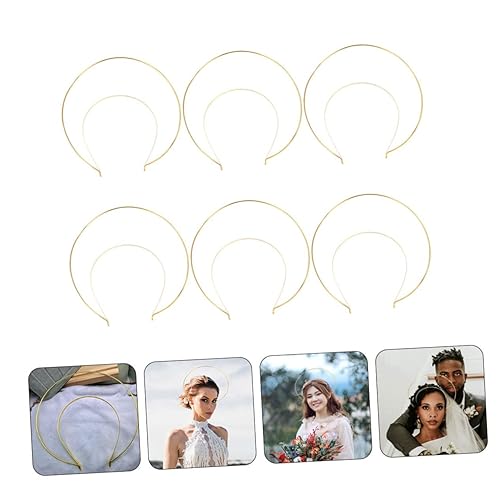 Miniatura 3 de Abaodam 18 Pcs Crown Headband Bridal Headpieces for Wedding Hair Band Double Headband Angel Headpiece Headbands for Girls Angel Headbands Double