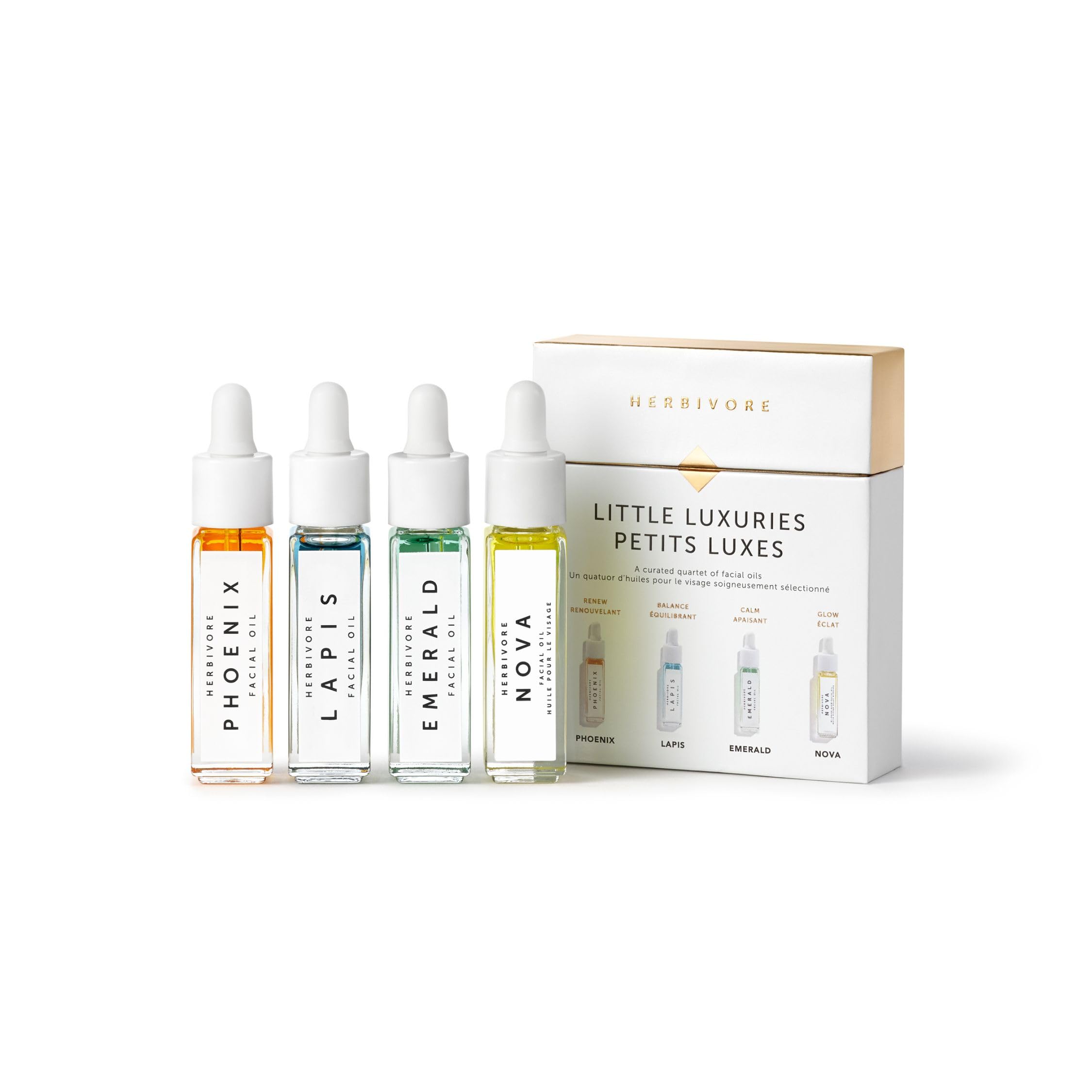 HERBIVORE Minis Gift Set | Best Sellers Skincare Collection Plant-based, Vegan, Cruelty-free