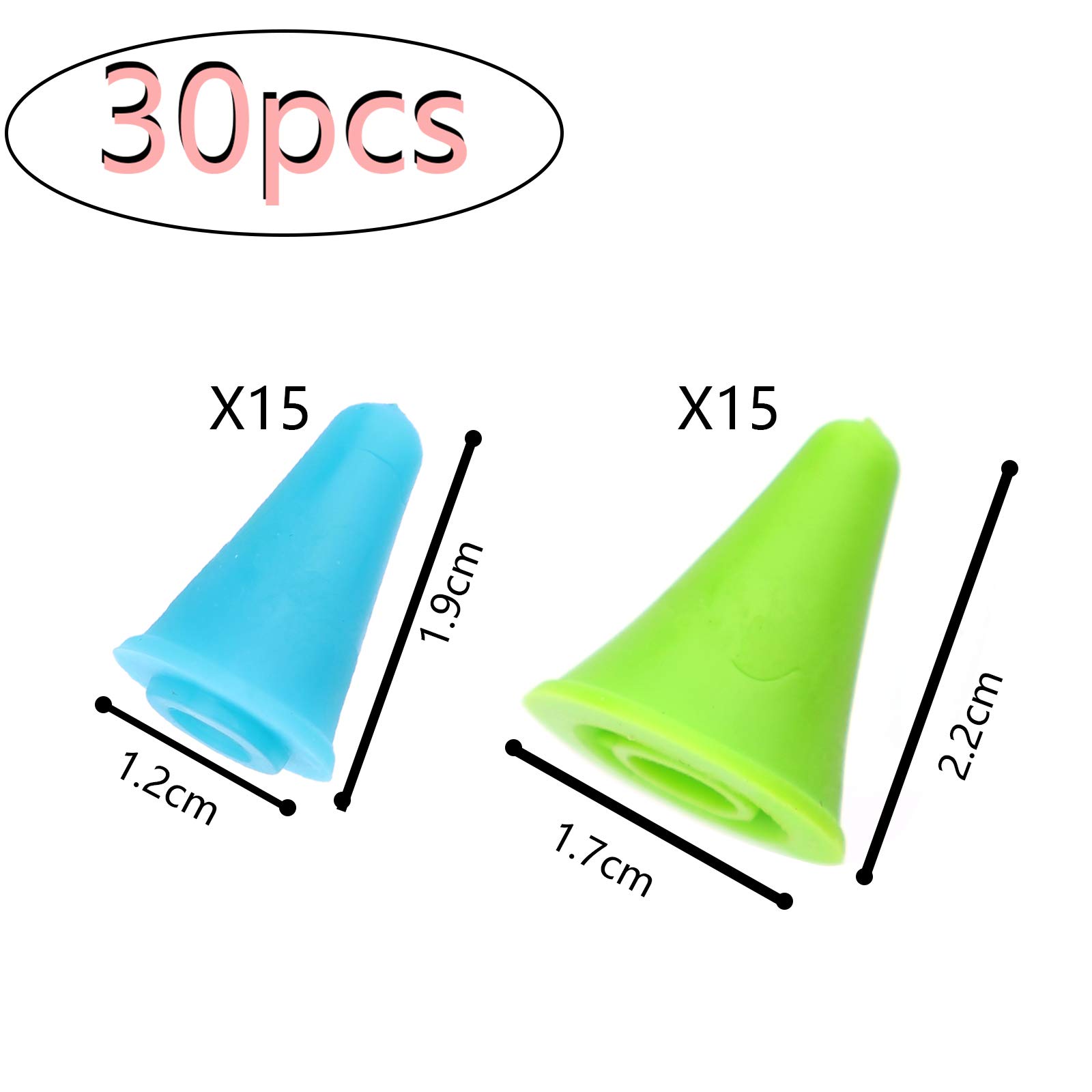 40 Protezioni Per Ferri Da Maglia In Silicone - 20 Grandi E 20 Piccole, Multicolore - Foto 9