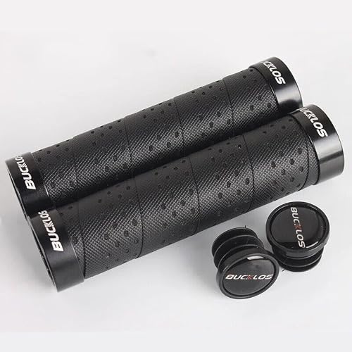 Bucklos Handlebar Grips,Single&Double Lock on Bicycle Handlebar,Non-Slip Rubber Replacement Bike Grips