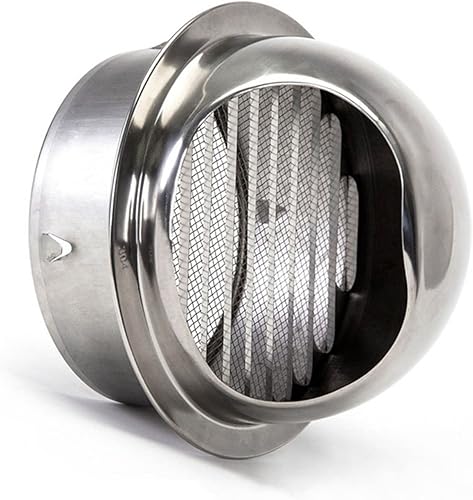 whalebee Cubierta de salida de ventilación de pared redonda de acero inoxidable 304 Ø60 100 125 180 7874in capó de salida de ventilación de pared