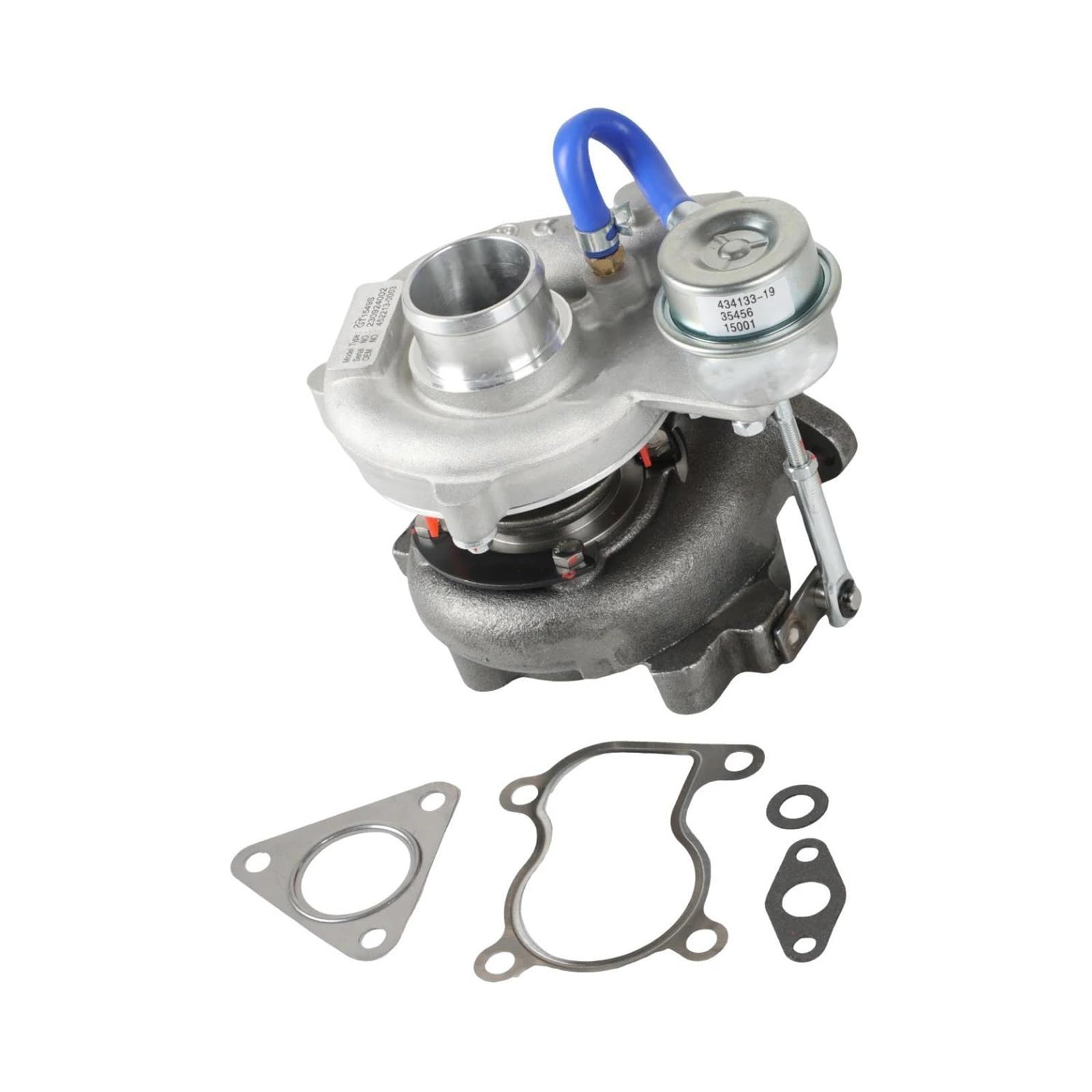 Turbocompresseurs auto Turbocompresseur Turbo GT15 T15 0.35 A/R Pour Petit Moteur 2-4 Cylindres Bride Montage Sortie Tuyau Descente À 3 Boulons 4 Actionneur Turbo