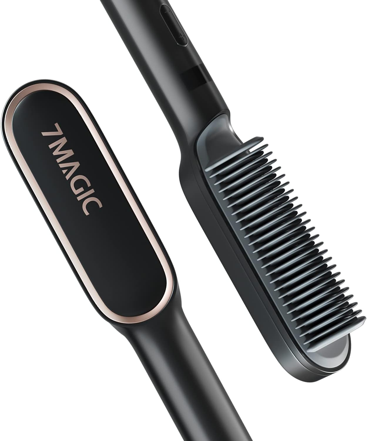 Hair Straightener Brush, Straightening Brush with 5 Temp Settings, 20s Fast Heating Hair Brush Straightener, 7MAGIC Brush Straightener with Anti-Scald & Auto-Off Safe for Women,Mothers Day Gifts