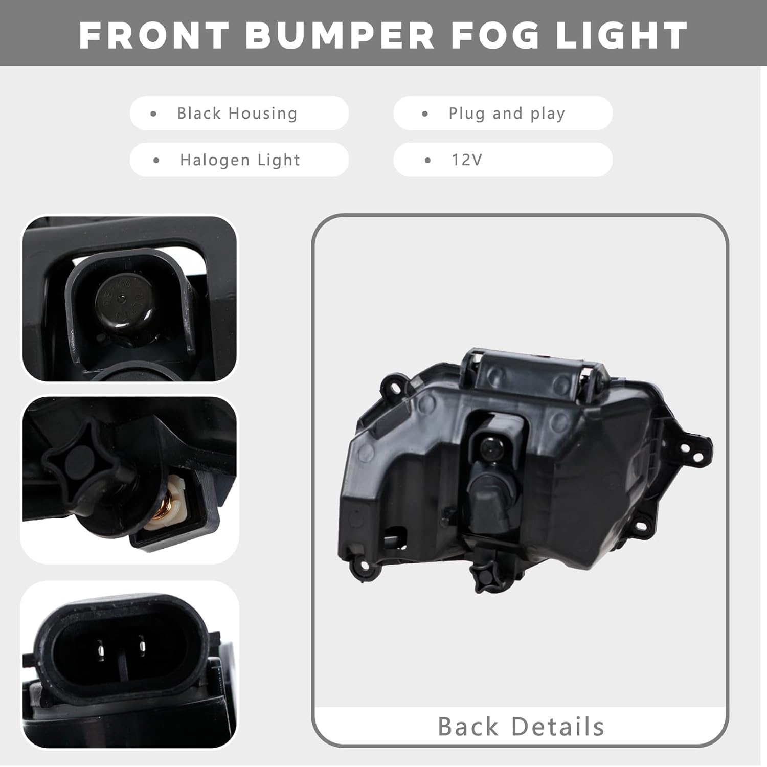 Front Bumper Fog Light For Hyundai Sonata 2008-2010 Daytime Running Driving DRL Lamp Left&Right
