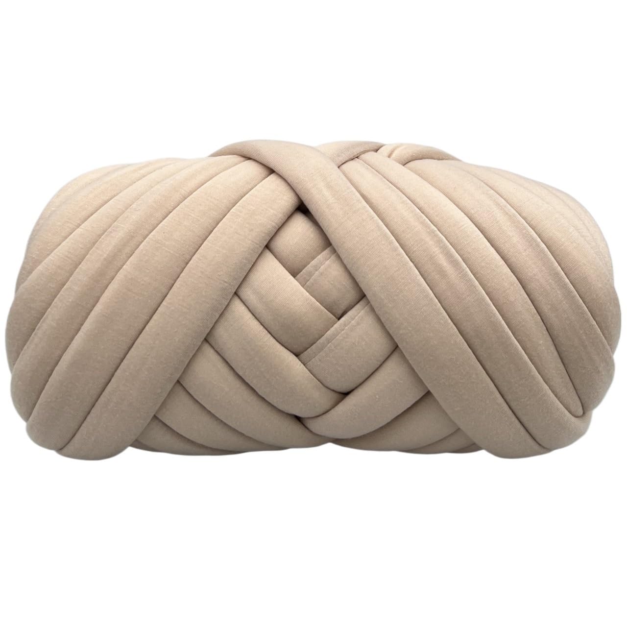 Gruba przędza bawełniana, Włóczka bawełniano-poliestrowa gruba do robienia na drutach i szydełkowania, wielokolorowa(1kg khaki)