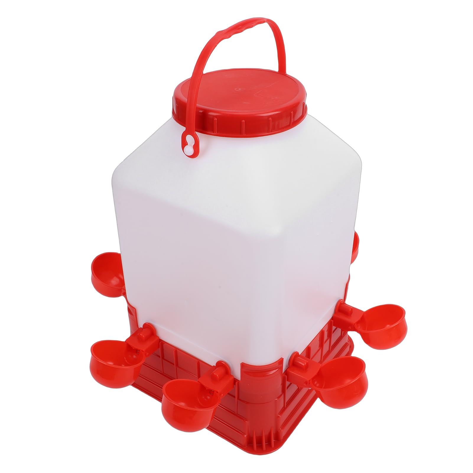 HEEPDD Abbeveratoio Automatico per Pollame, capacità 10 Litri, 8 Ciotole, Senza Rifiuti, per Pollaio da Cortile, Plastica Facile da Pulire per Piccoli Allevamenti